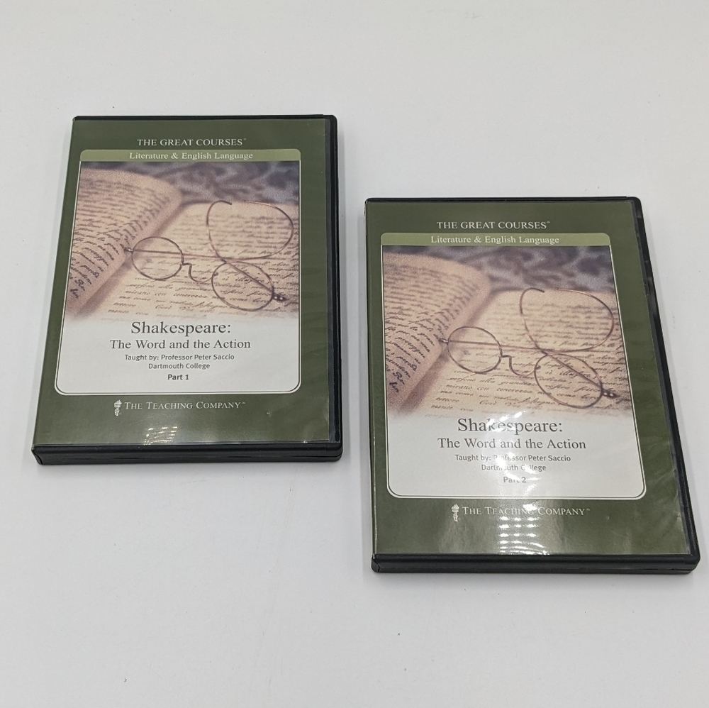 The Great Courses Shakespeare The Word and The Action Part 1 2 Peter Saccio  DVD